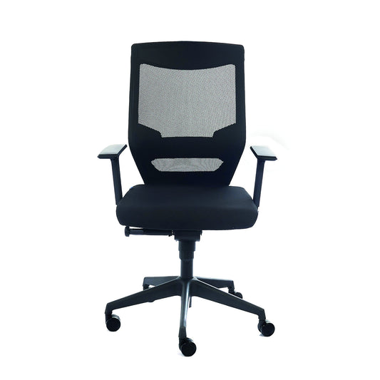 rocada Bürodrehstuhl 45-54cm Wippmechanik Rolle ungebremst (für Teppichboden) Kunststoff