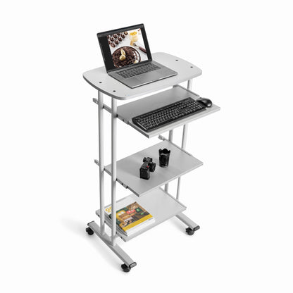 rocada PC-Arbeitsplatz 490 x 1.260 x 680 mm (B x H x T) 600 x 540 mm (B x T) nicht abschließbar grau