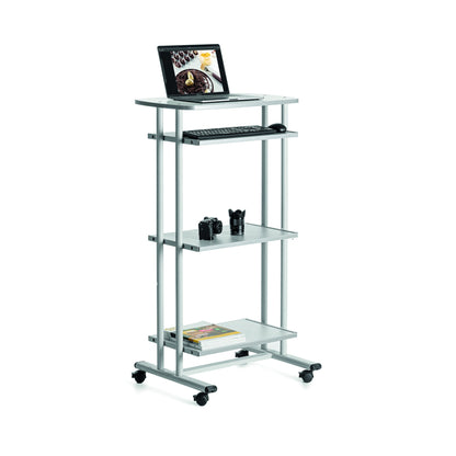 rocada PC-Arbeitsplatz 490 x 1.260 x 680 mm (B x H x T) 600 x 540 mm (B x T) nicht abschließbar grau