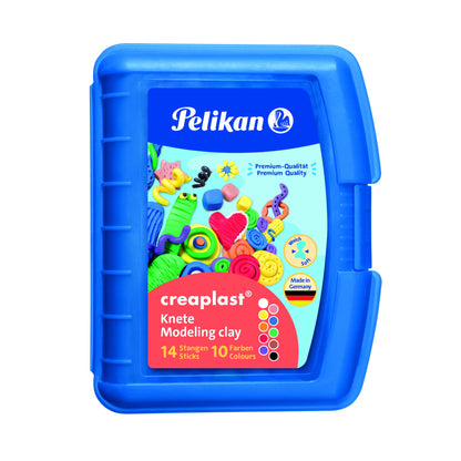 Pelikan Wachsknete creaplast® 240g je 2 x gelb, rot, grün, blau, je 1 x orange, rosé, lila, rostbraun, weiß, schwarz 14 St./Pack.