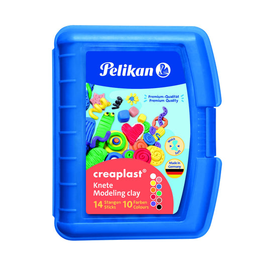 Pelikan Wachsknete creaplast® 240g je 2 x gelb, rot, grün, blau, je 1 x orange, rosé, lila, rostbraun, weiß, schwarz 14 St./Pack.