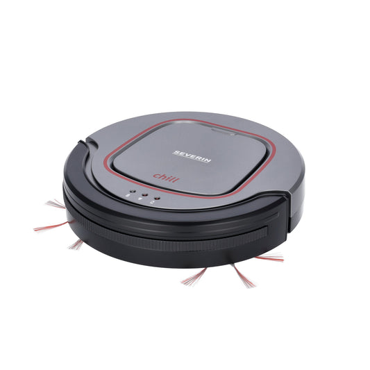 SEVERIN Saugroboter chill RB 7025 28,5 x 7 x 28,5 cm (B x H x T) 0,35l 1,5h 65dB grau/schwarz/weinrot