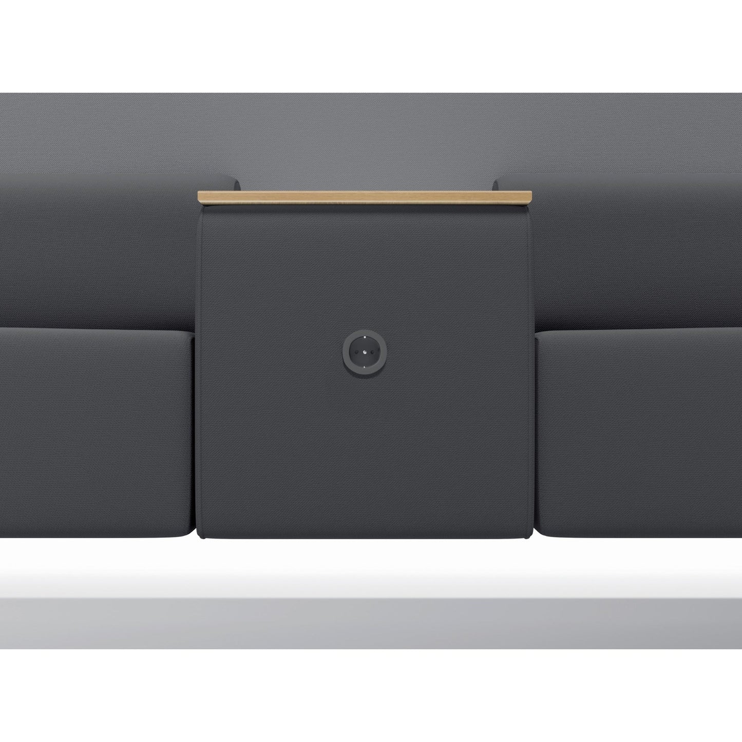 rocada Besprechungszone Be Soft 2 Einzelsitze, Tisch 1.290 x 680 x 2.000 mm (B x H x T) 2 Sitzeinheiten grau eiche