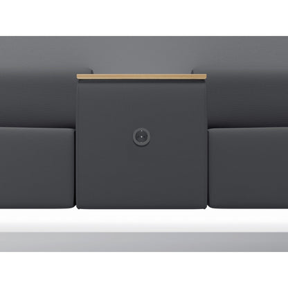rocada Besprechungszone Be Soft 2 Einzelsitze, Tisch 1.290 x 680 x 2.000 mm (B x H x T) 2 Sitzeinheiten grau eiche
