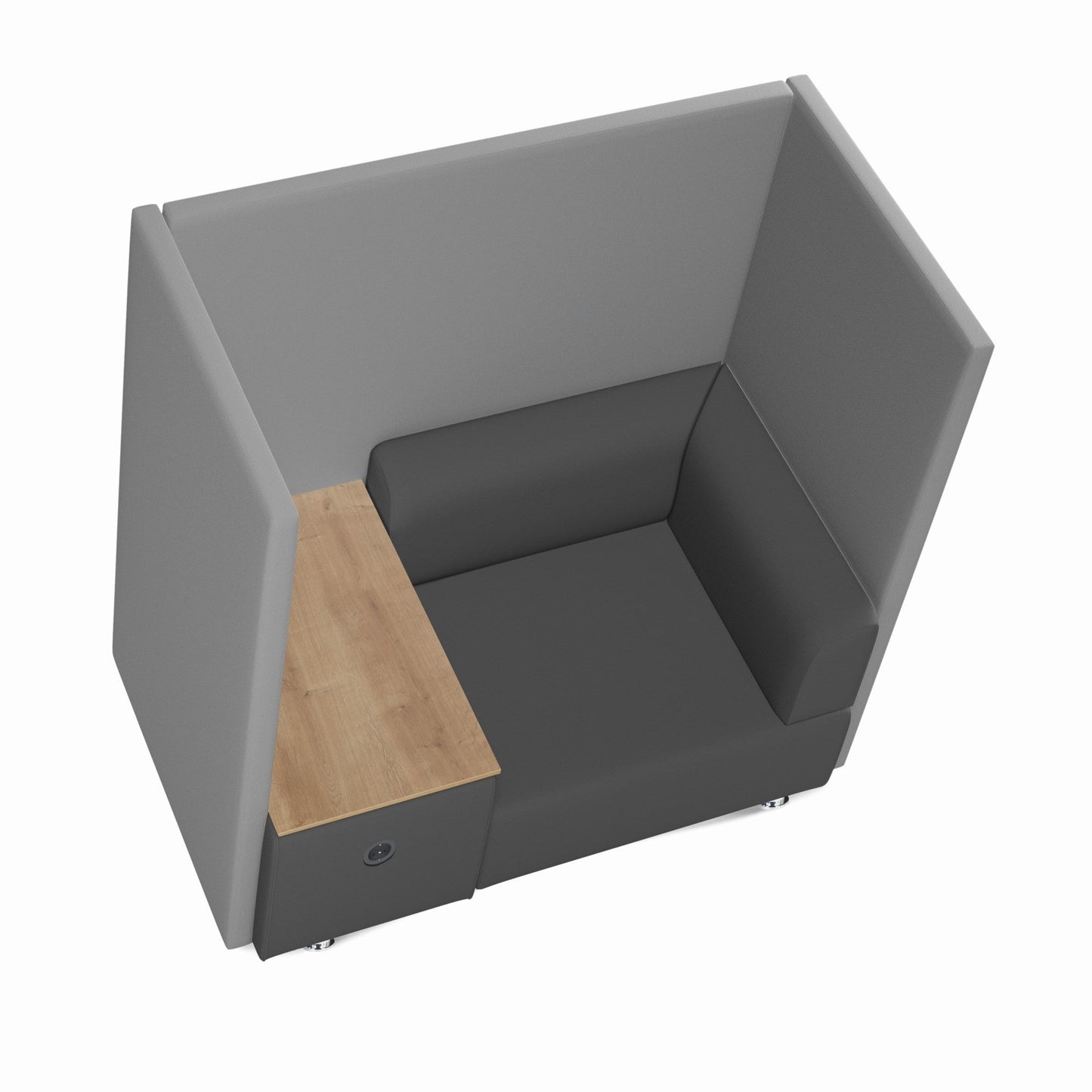 rocada Besprechungszone Be Soft Einzelsitz, Tisch 1.290 x 680 x 1.250 mm (B x H x T) 1 Sitzeinheit grau eiche