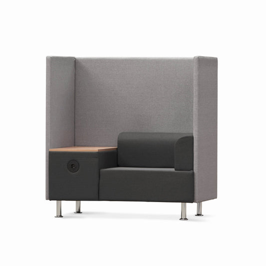 rocada Besprechungszone Be Soft Einzelsitz, Tisch 1.290 x 680 x 1.250 mm (B x H x T) 1 Sitzeinheit grau eiche