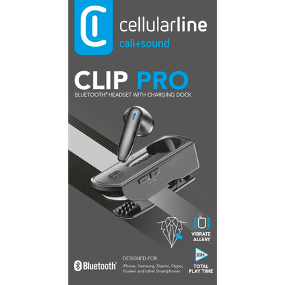 cellularline Headset CLIP PRO Smartphones USB-C inkl. Ladestation, USB-C-Ladekabel