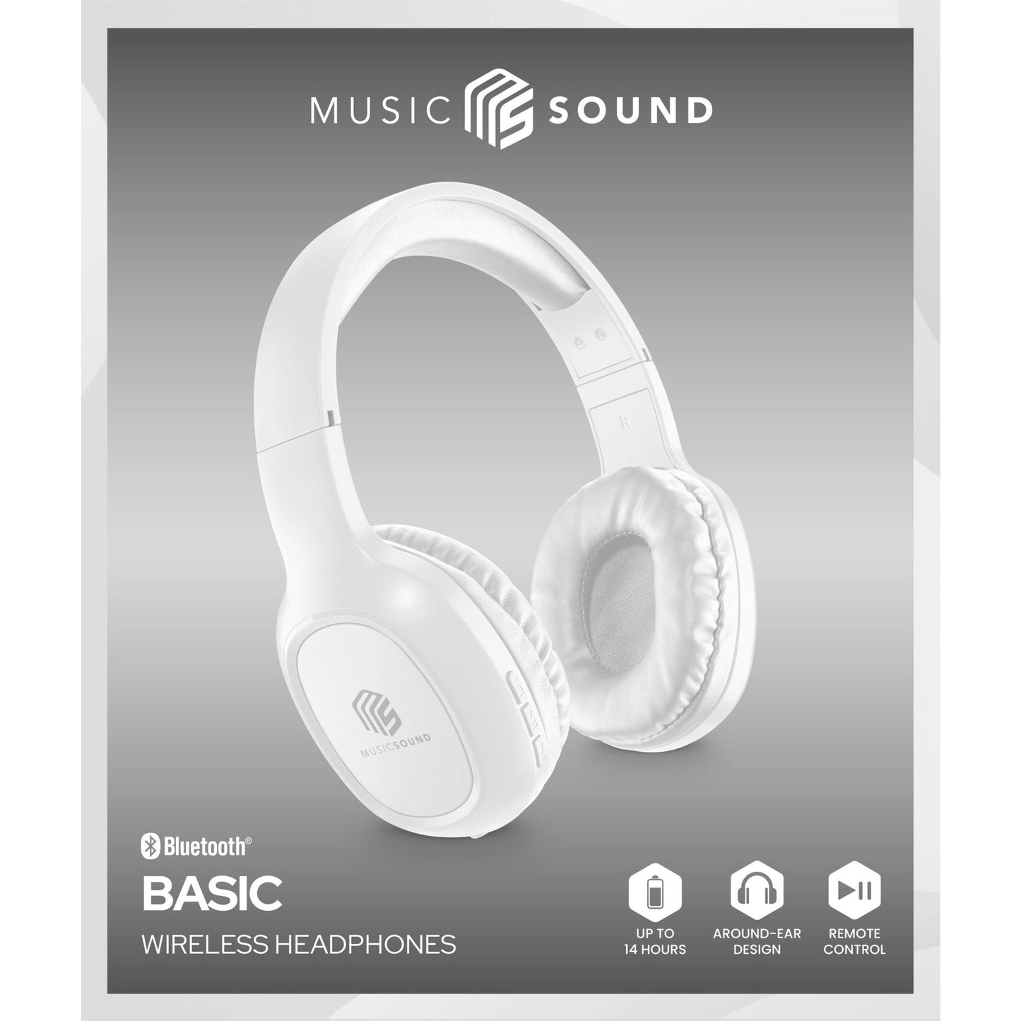 cellularline Kopfhörer Basic Music Sound Over-Ear Smartphones Akku weiß