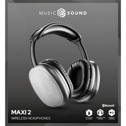 cellularline Kopfhörer MAXI2 Music Sound Over-Ear Smartphones Akku inkl. Ladekabel schwarz