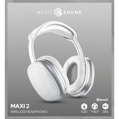 cellularline Kopfhörer MAXI2 Music Sound Over-Ear Smartphones Akku inkl. Ladekabel weiß