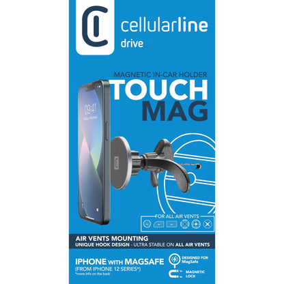 cellularline Kfz-Halterung TOUCH MAG AIR VENTS ab iPhone 12 (mit MAGSAFE) zur Befestigung an: Lüftungsgitter schwarz