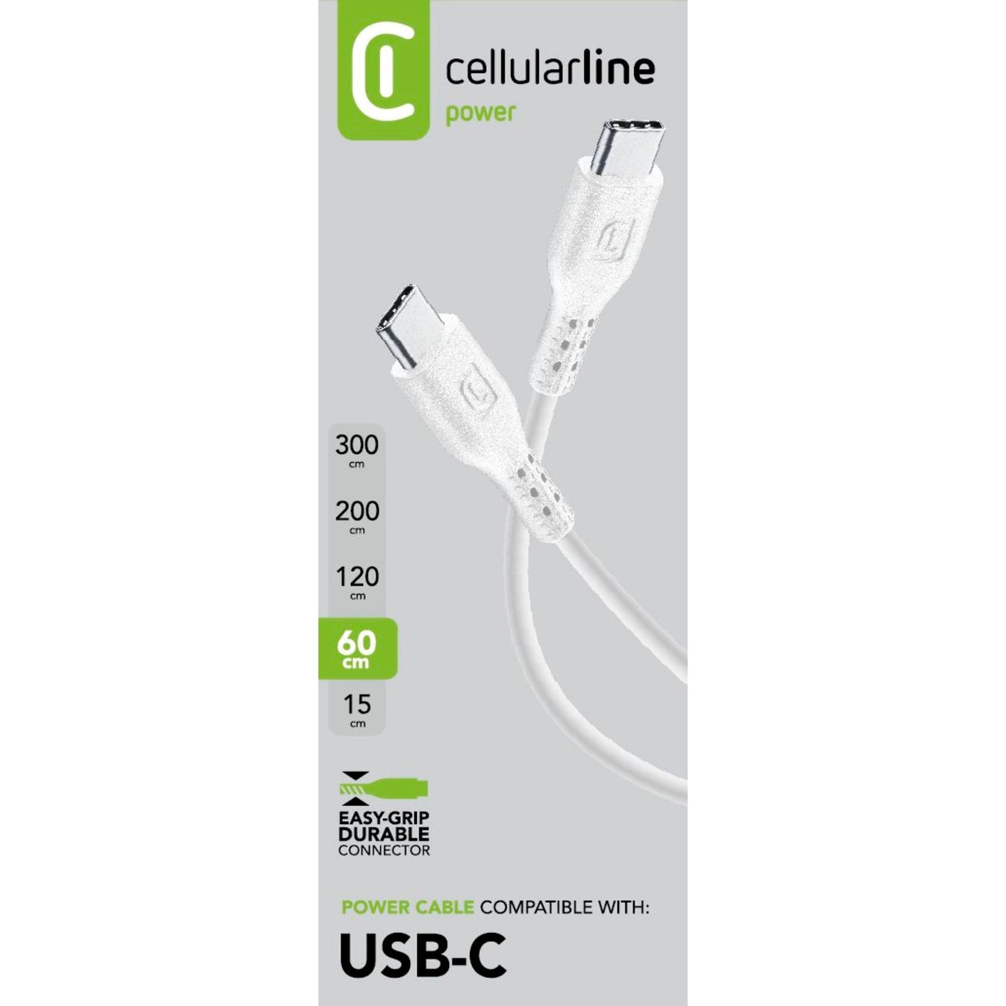 cellularline USB-Kabel Power Cable 0,6m weiß