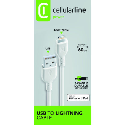cellularline USB-Kabel Power Cable 0,6m weiß