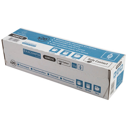 Exacompta Thermokassenrolle Safe Contact 57 mm x 18 m (B x L) 40mm BPA-frei phenolfrei 20 St./Pack.