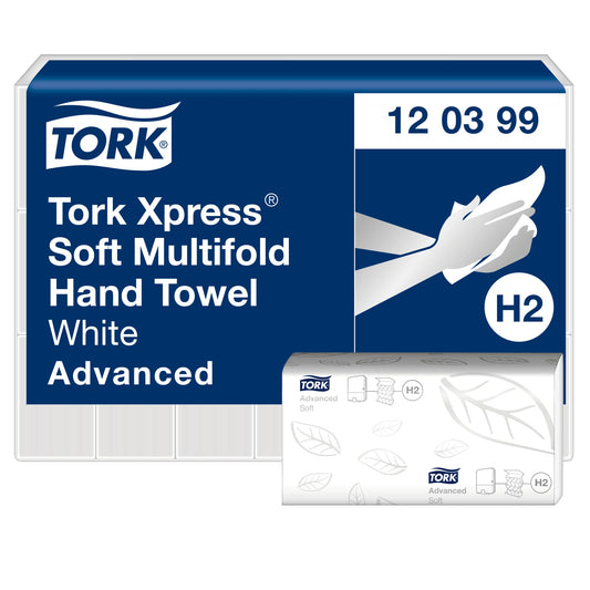 Tork Papierhandtücher Xpress® Advanced 21,2 x 34 cm (B x L) Papier, 100 % recycelt weiß 21 x 136 Bl./Pack.