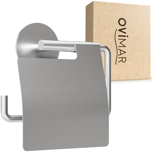 ovimar WC-Rollenhalter Hanstholm 16,5 x 5 x 15 cm (B x H x T) 1 Rolle Edelstahl silber