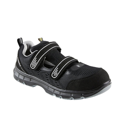 RUNNEX® Sicherheitssandalen FlexStar 44 S1PS Unisex Microfasermaterial/atmungsaktives Mesh/TPU-Besätze schwarz/grau