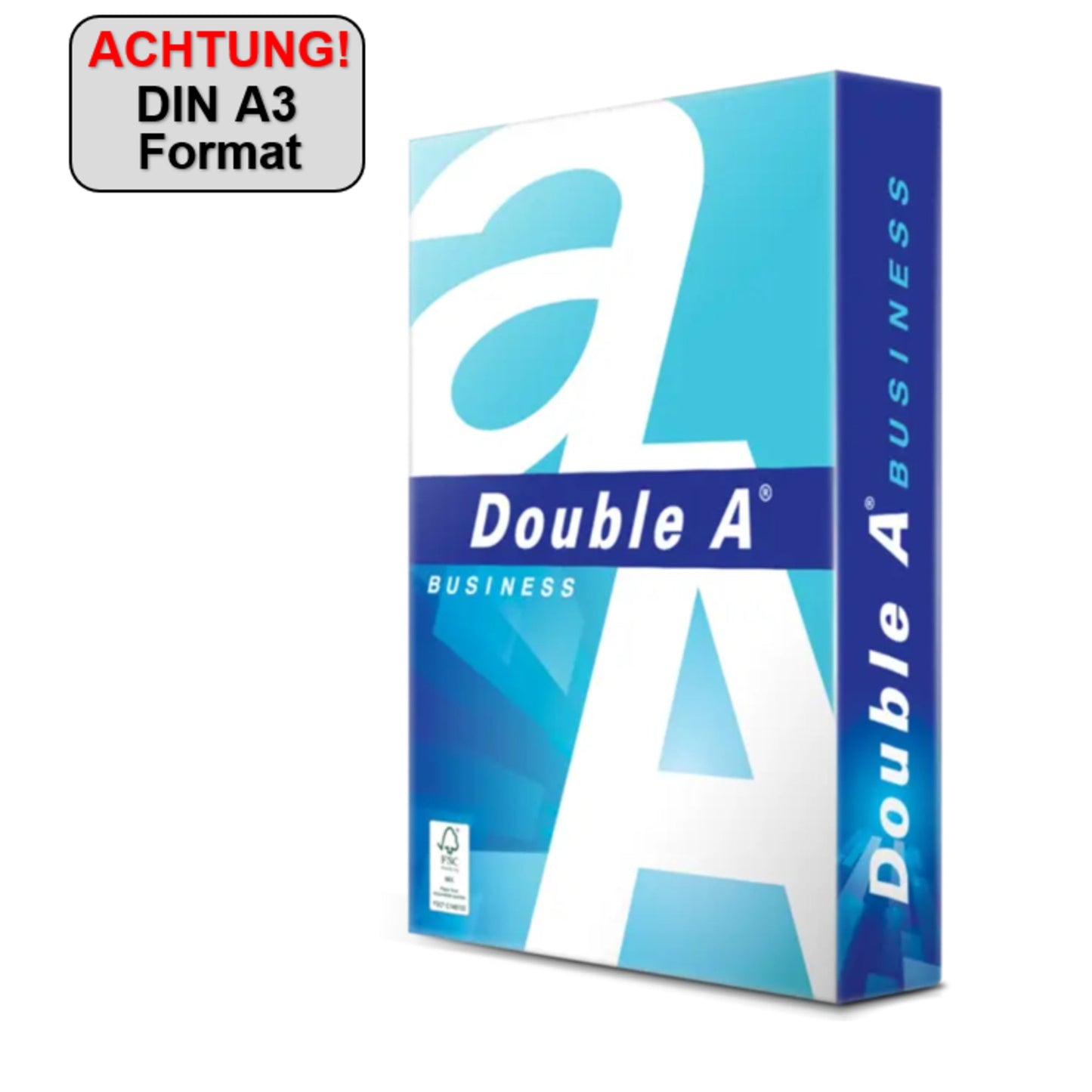 Double A Kopierpapier Business DIN A3 75g/m² holzfrei, elementar chlorfrei gebleicht weiß 500 Bl./Pack.