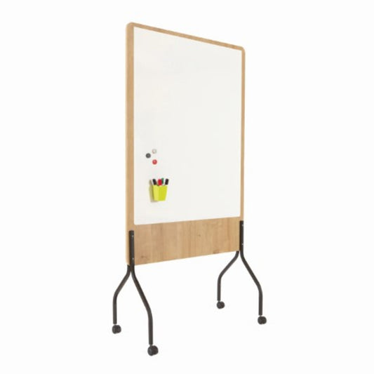 rocada Moderationstafel mobil Natural Maße der Oberfläche: 100 x 150 cm (B x H) nicht höhenverstellbar Stahl, Melamin weiß