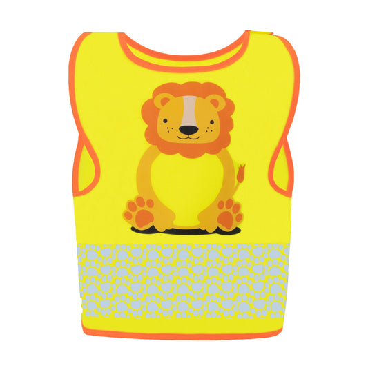 korntex Warnweste Funtastic Wildlife XS reflektierend Klettverschluss 100 % Polyester gelb