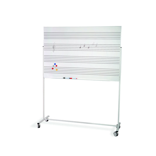 rocada Tafelständer mobil Skin Support 156 x 187 x 55 cm (B x H x T) beidseitig verwendbar inkl. breite Ablage Stahl weiß