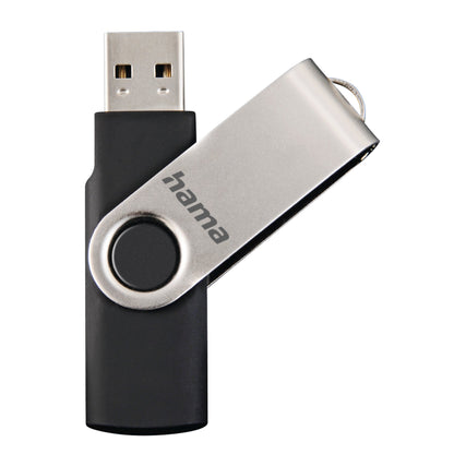 Hama USB-Stick Rotate USB 2.0 64Gbyte schwarz/silber