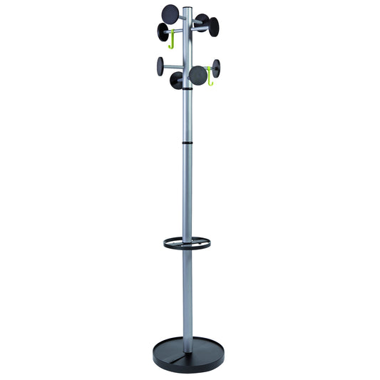 ALBA Garderobenständer STAN3 175cm silbergrau/schwarz