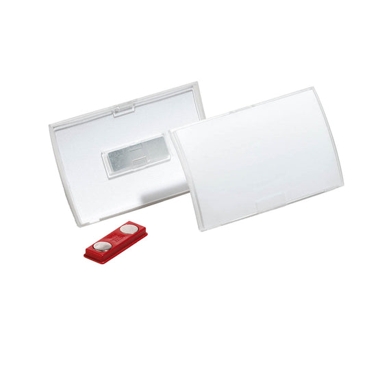DURABLE Namensschild CLICK FOLD 90 x 54 mm (B x H) Magnet transparent 10 St./Pack.