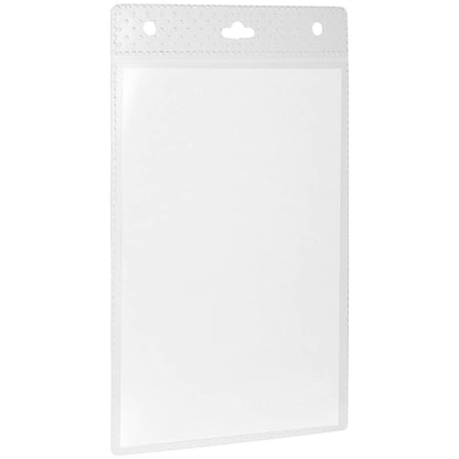 DURABLE Namensschild 105 x 148 mm (B x H) inkl. Tasche für Visitenkarten kombinierbar mit Textilband, Clip, Kette, Jojo transparent 20 St./Pack.