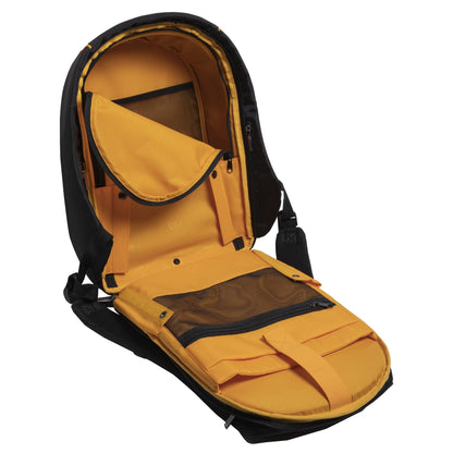 Exacompta Notebookrucksack Exactive® Reißverschluss Kleine Vordertasche, Reißverschlussfach für Stifte, Visitenkarten und Smartphones, verstärktes Hauptfach mit zusätzlichem Platz für Dokumente, Doppelöffnung zur Befestigung am Teleskoprohr eines Koffers