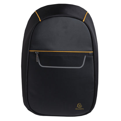 Exacompta Notebookrucksack Exactive® Reißverschluss Kleine Vordertasche, Reißverschlussfach für Stifte, Visitenkarten und Smartphones, verstärktes Hauptfach mit zusätzlichem Platz für Dokumente, Doppelöffnung zur Befestigung am Teleskoprohr eines Koffers