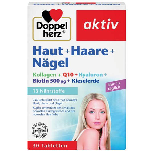 Doppelherz Nahrungsergänzungsmittel aktiv Haut + Haare + Nägel Tablette 30 St./Pack.