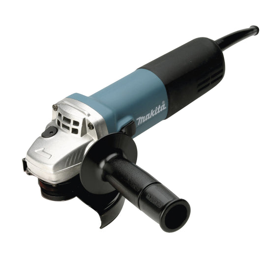 Makita® Winkelschleifer 9558NBRZ 840W 11.000 U/Min. inkl. Schutzhaube (125 mm), Seitengriff 36, Stirnlochschlüssel (35 mm), Spannflansch, Flanschmutter 3,2kg
