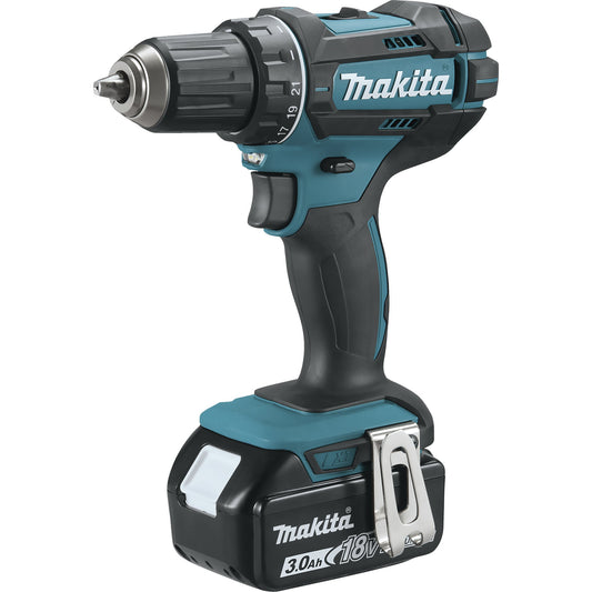 Makita® Akkubohrschrauber DDF482RFJ 1.900 U/Min. Akku Li-Ion 18V inkl. 2 x Akku BL1830B, Schraube M4x12, Schnellladegerät DC18RC, Einhängebügel, Kontaktschutzklappe, PH/LS Doppelbit, MAKPAC (Gr. 2), Tiefziehteil für MAKPAC