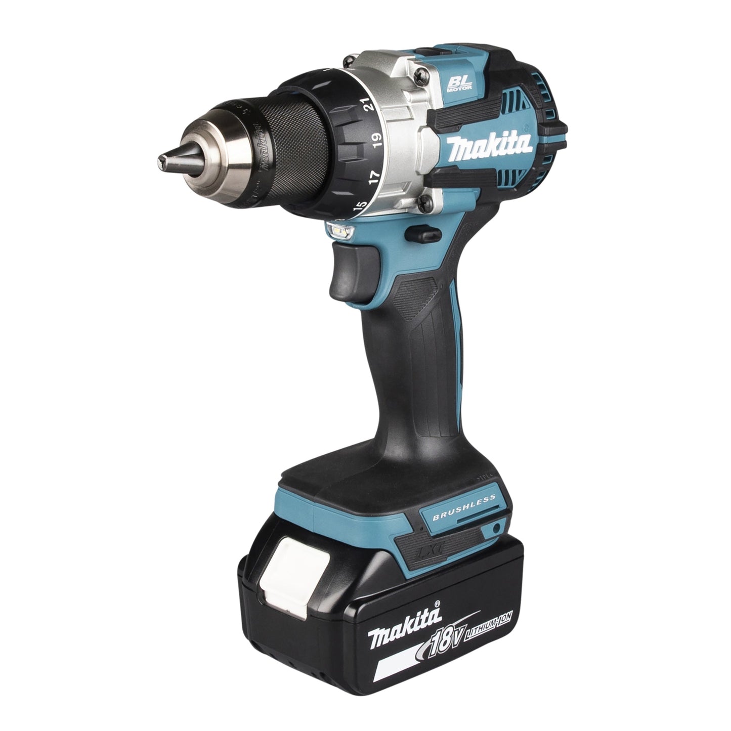 Makita® Akkubohrschrauber DDF489RTJ 1.800 U/Min. Akku Li-Ion 18V inkl. 2 x Akku BL1850B, Einhängebügel, Kontaktschutzkappe, PH/LS Doppelbit, MAKPAC (Gr. 2), Schnellladegerät DC18RC, Tiefziehteil für MAKPAC