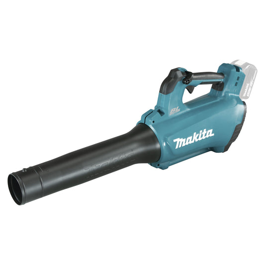 Makita® Laubbläser DUB184 52,1m/s Akku ohne Akkupack Zubehör erforderlich Makita Akku BL1850B, Akkuladegerät DC18RC 18V inkl. Gebläsestutzen, Blasrohr Endstück rund, Flachdüse gebogen, Rohradapter 80-72, Sechskantstiftschlüssel (4mm), Schultergurt 2,5kg
