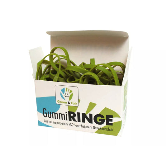 memo Gummiring Green & Fair 4 x 140 mm (B x L) Naturkautschuk grün 50 g/Pack.
