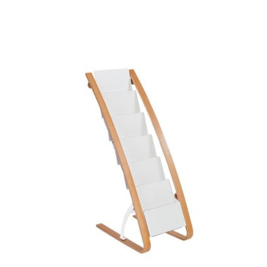 ALBA Prospektständer 34 x 93 x 50 cm (B x H x T) weiß 6 Fächer