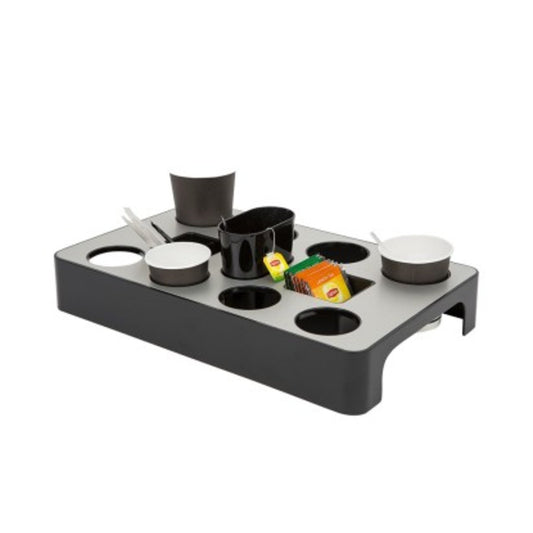 ALBA Becherhalter Rendezvous Mehrweg ABS Kunststoff/Aluminium, gebürstet aluminium/schwarz