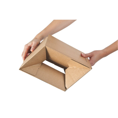 ColomPac® Versandkarton Innenmaße: 22,9 x 5-11,5 x 16,4 cm (B x H x T) Außenmaße: 23,8 x 6-13 x 17 cm (B x H x T) Kraftliner Wellpappe 1-wellig braun