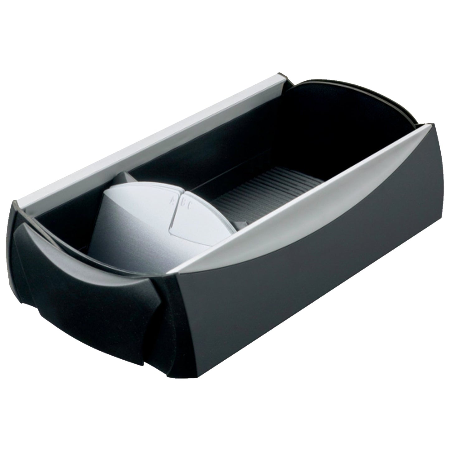 HAN Visitenkartenbox VIP 12 x 8 x 24,5 cm (B x H x T) 100 x 57 mm (B x H) Polystyrol schwarz/lichtgrau