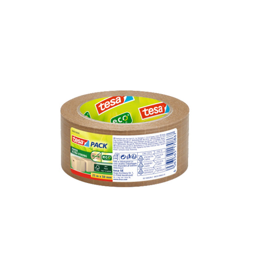 tesa® Packband tesapack® PAPER ULTRA STRONG 50 mm x 25 m (B x L) Naturkautschuk braun