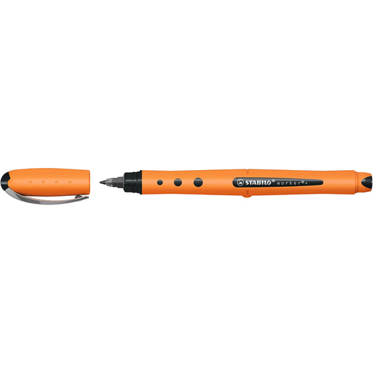 STABILO® Tintenroller worker®+ medium 0,5mm schwarz Rundspitze nicht dokumentenecht