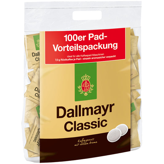 Dallmayr Kaffeepads Classic kräftig, aromatisch 100 x 7 g/Pack.