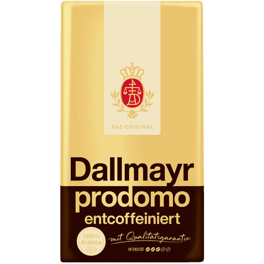 Dallmayr Kaffee prodomo entkoffeiniert gemahlen 500 g/Pack.