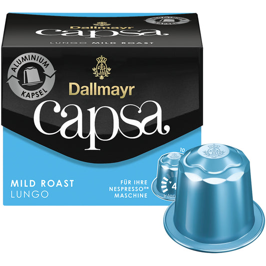 Dallmayr Kaffeekapsel capsa Nespresso® Maschine LUNGO MILD ROAST Intensität: 4 10 x 5,6 g/Pack.