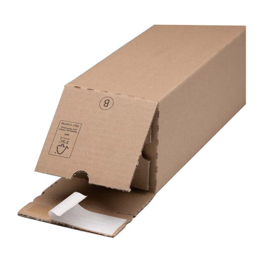 Versandhülse 10,5 x 10,5 x 117 cm (B x H x L) mit Selbstklebung Wellpappe braun