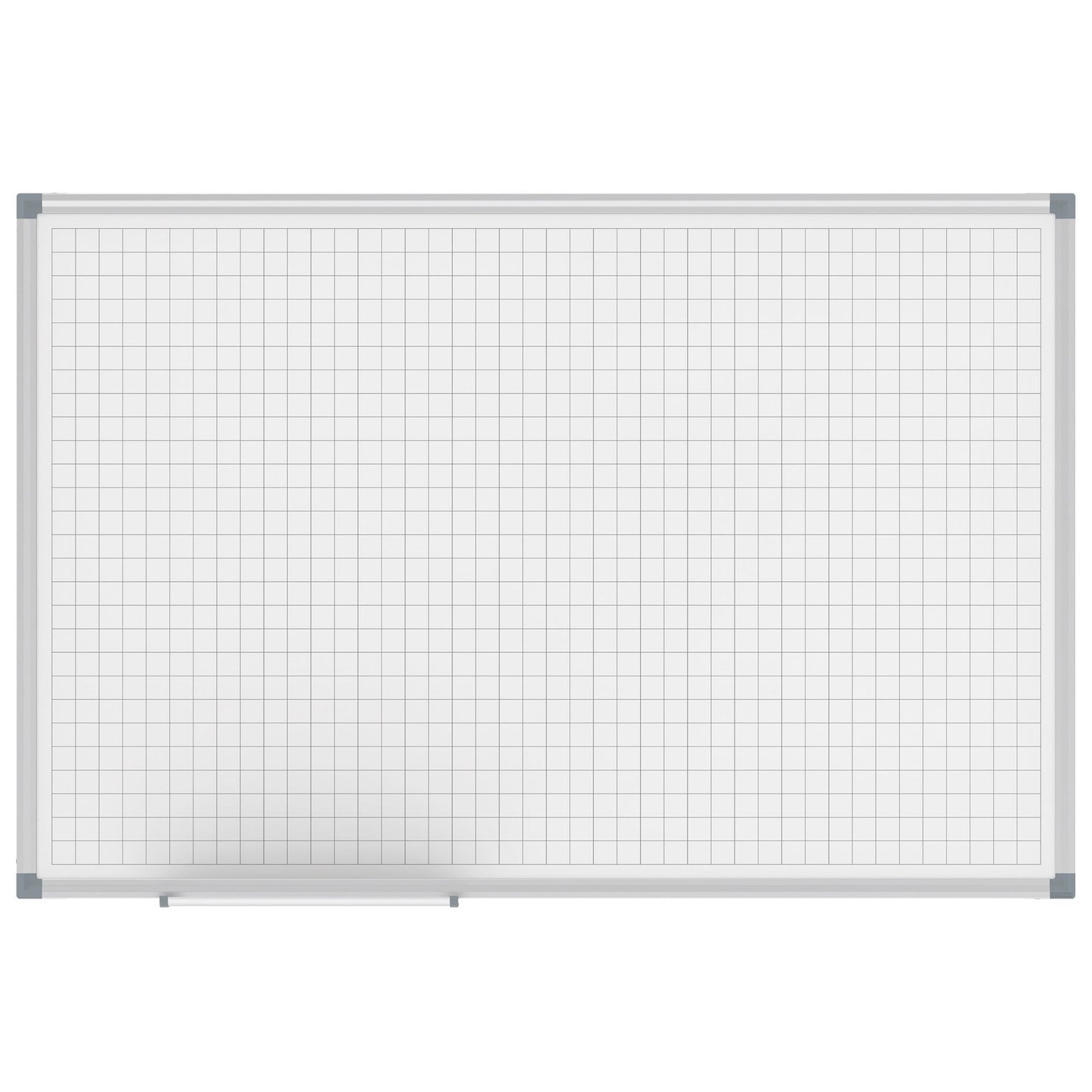 MAUL Rastertafel MAULstandard 90 x 60 cm (B x H) mit Ablageschale weiß kunststoffbeschichtet silber