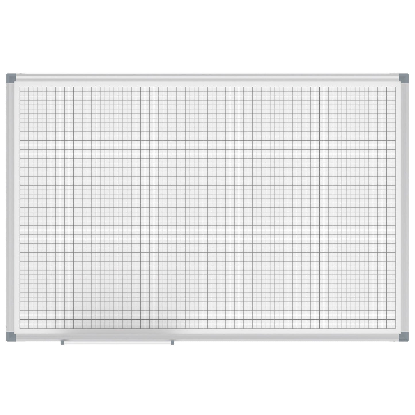 MAUL Rastertafel MAULstandard 90 x 60 cm (B x H) mit Ablageschale weiß kunststoffbeschichtet silber
