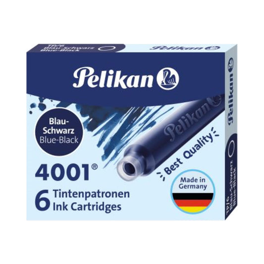 Pelikan Tintenpatrone 4001 TP/6 Standardtintenpatrone nicht löschbar blau/schwarz 6 St./Pack.